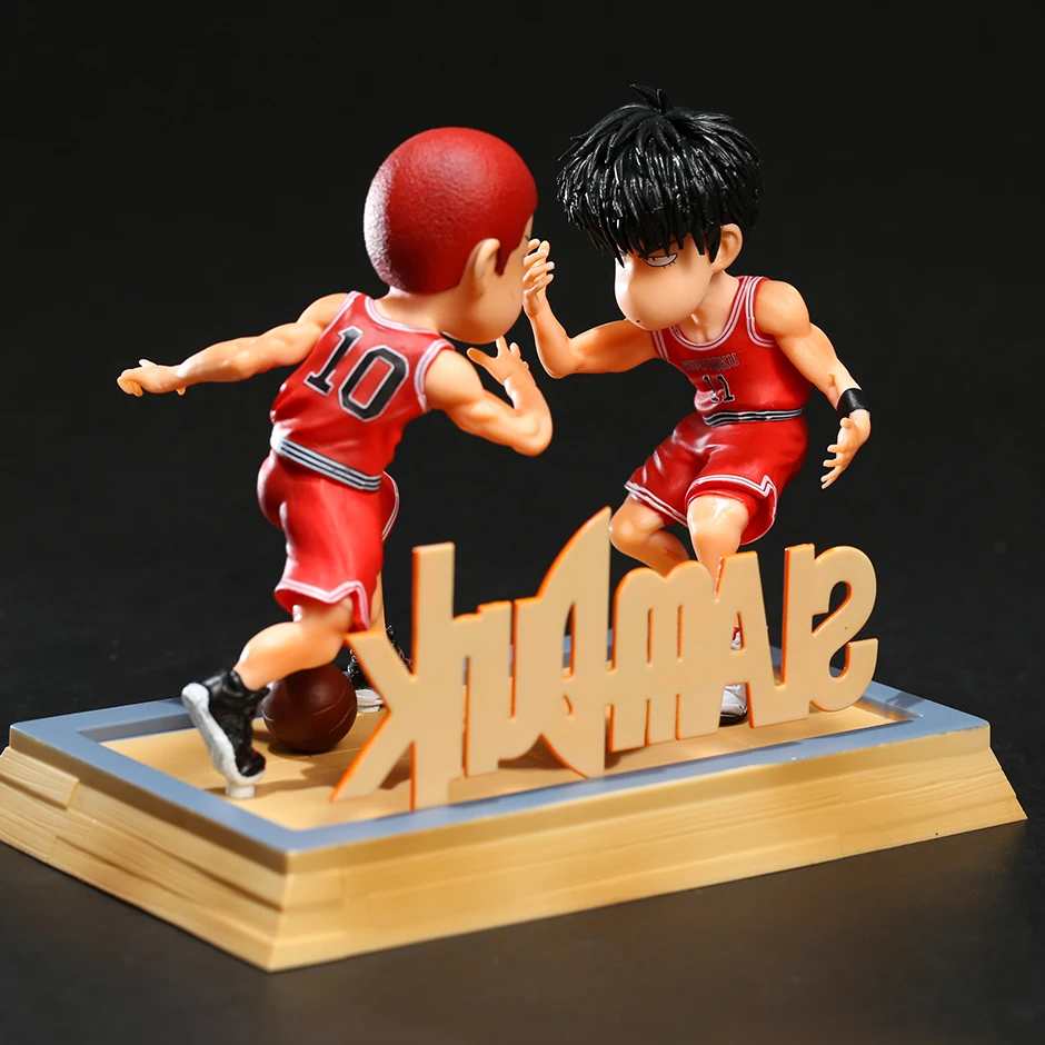 

Slam Dunk Hanamichi Sakuragi & Rukawa Kaede High Five Version Collectible Figure Model Doll Decoration Toy