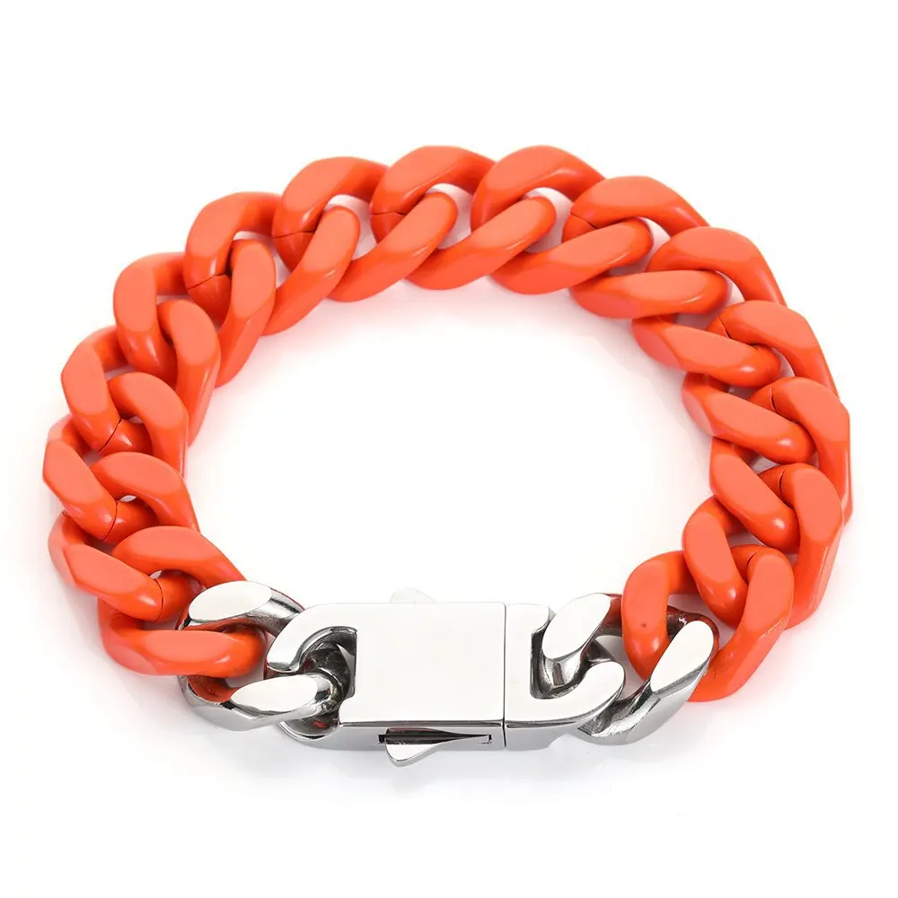 

Cuban Chain Bracelet Men New Classic Stainless Steel Bracelets for Male Women Hip Hop Punk Wristband Jewelry Party Accessories