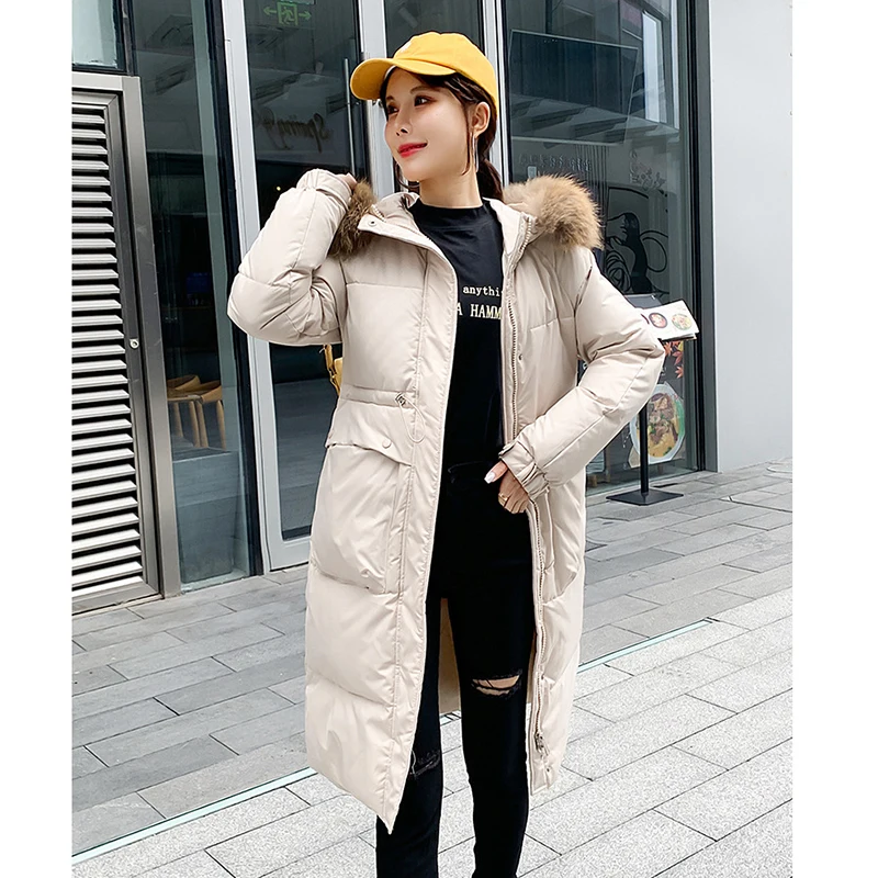 Cotton Padded Jacket Women Korean Fashion Fur Collar Thicken Warm Jackets 2022 Winter Solid Casual Cotton Outwear Female Y937