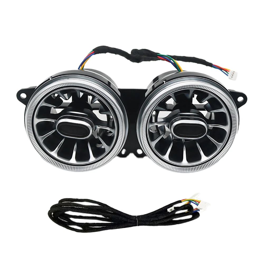 

64 Color Car Rear Turbine Air Outlet Ambient Light A/C Vent Outlet Atmosphere Lamp for Benz S Class W222 2018-2020
