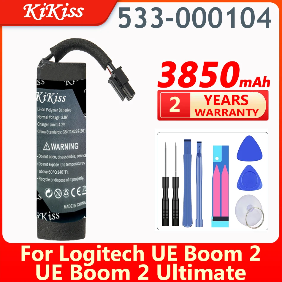 

Аккумулятор KiKiss высокой емкости 3850 мАч 533-000104 для динамиков Logitech UE Boom 2, UE Boom 2 Ultimate