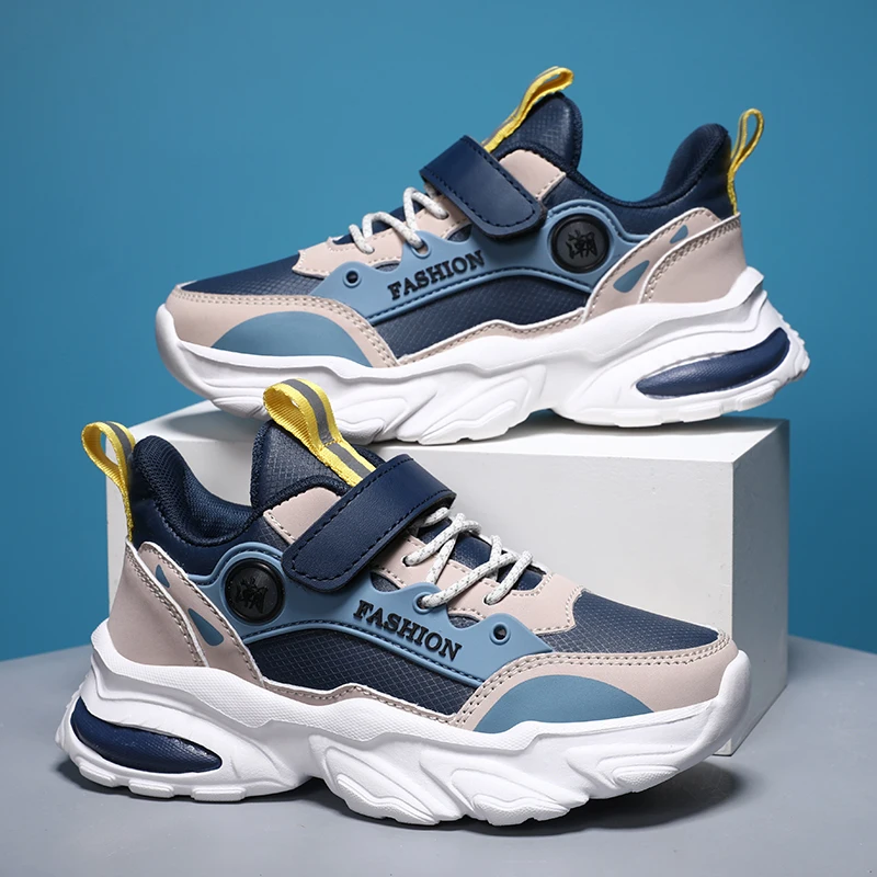 2023 New Children Shoes Leather Fashion Kids Running Shoes Lightweight Comforthable Girls Boys Sneakers Kids Flat Casual Shoes