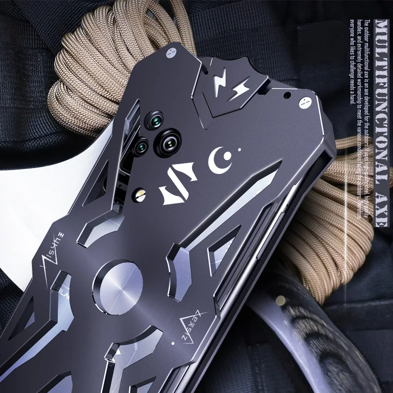 Hot Luxury New Thor Punk Aluminum Bumper Metal Shockproof Armor Defender Case For black shark 5 pro Shockproof Heavy Duty Cover