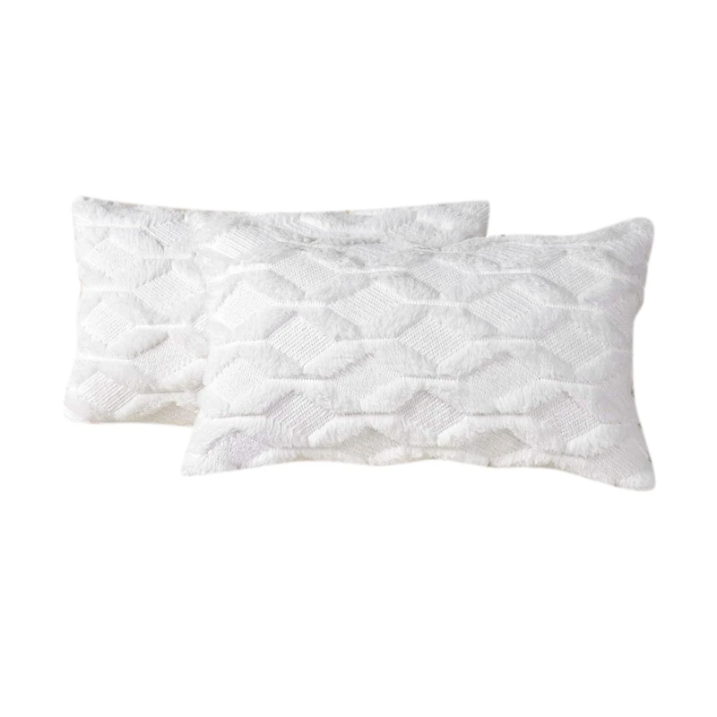 Акция! 2 шт. мягкие плюшевые декоративные наволочки для диванной подушки 12 х20 |