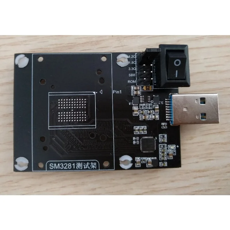 Фото Тестовая плата Looook Store SM3281L для USB-флешек без флеш-чипа, универсальный тестовый адаптер 4CE BGA132 BGA152 для самостоятельного ремонта U-дисков №1
