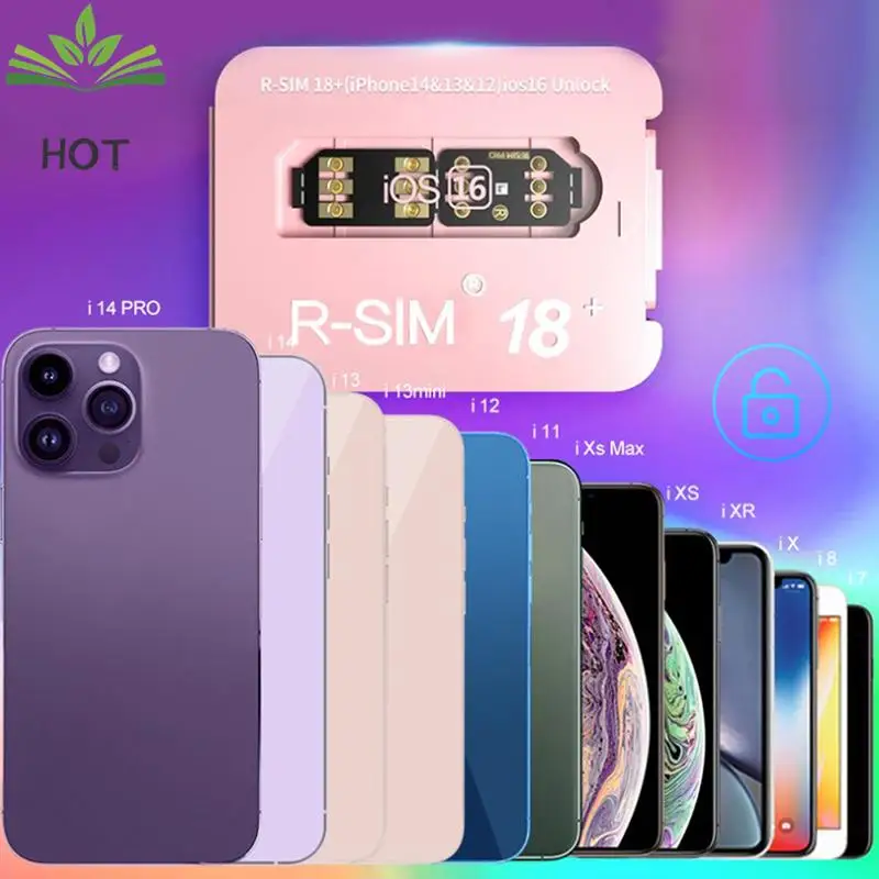 

For R-SIM18+ Dual-chip CPU Auto-Unlocking Card Sim Card Sticker For Iphone 14~6 Series 5G Version IOS16 RSIM
