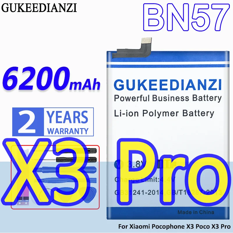 

High Capacity GUKEEDIANZI Battery BN57 BN61 For Xiaomi Pocophone X3 Poco X3 X 3 / X3 Pro X3Pro