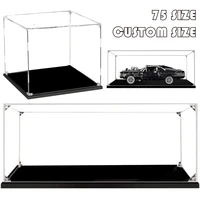 acrylic display case for anime figurestoydollcar modelblindbox organizer dustproof display stand clear display box showcase