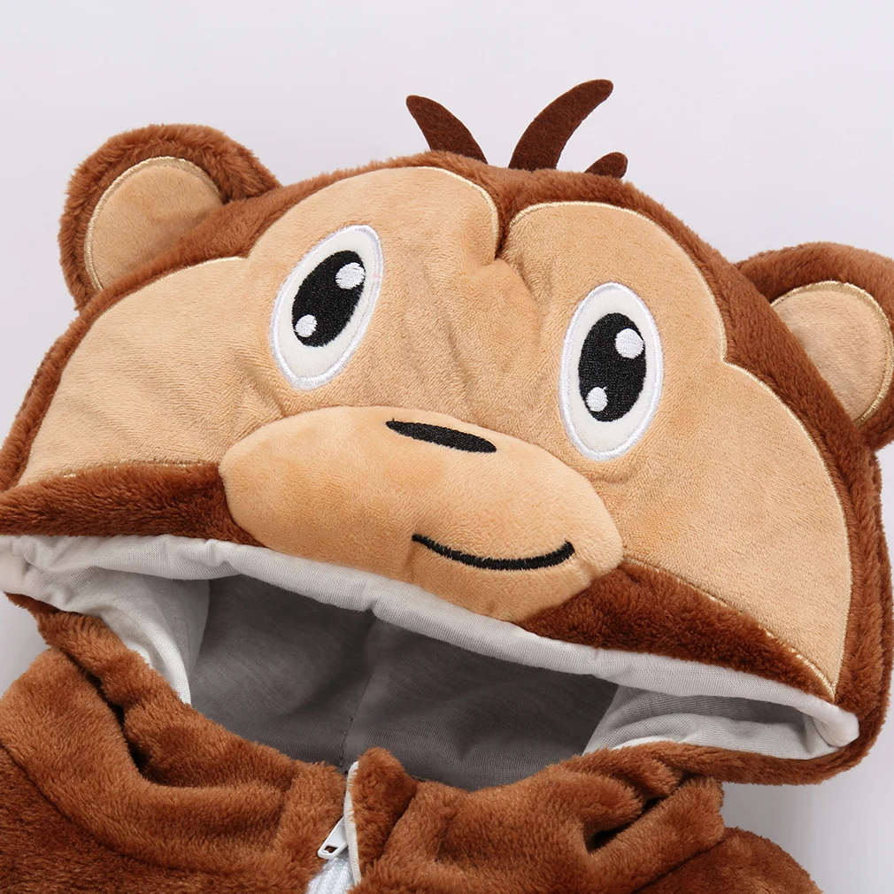 Детские пижамы От 0 до 4 лет Kigurumi на молнии с изображением Льва динозавра обезьяны