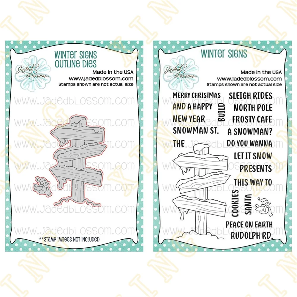 

Winter Signs New Metal Cutting Dies Stamps Scrapbook Diary Decoration Embossing Cut Dies Template Diy Greeting Card Handmade