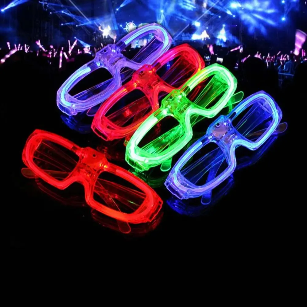 

LED Luminous Glasses EL Flashing Neon Bar Party Glasses For Adult Kids Light Up Glasses Rave Costume Party Decor DJ Sunglasses