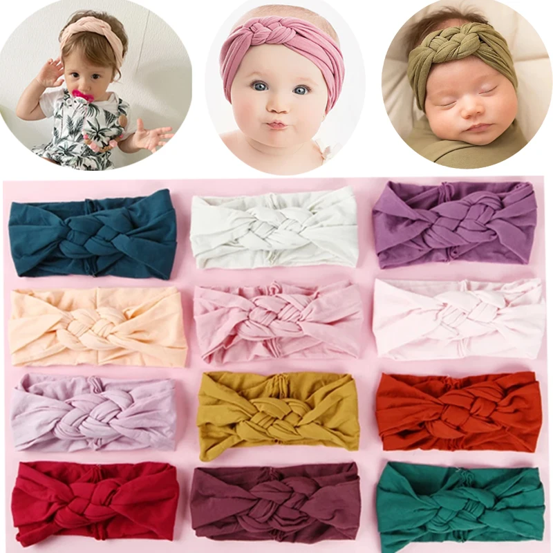 

FASHION Braided Baby Headband Twisted Top Cross Knot Headwrap Elastic Hairbands For Child Turban Baby Girl Hair Accessories