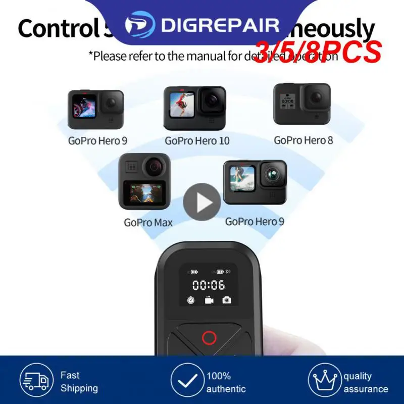 

3/5/8PCS Mini Shutter Button Portable Wireless Wifi Remote Control Wifi With Screen Display Sports Camera Accessories