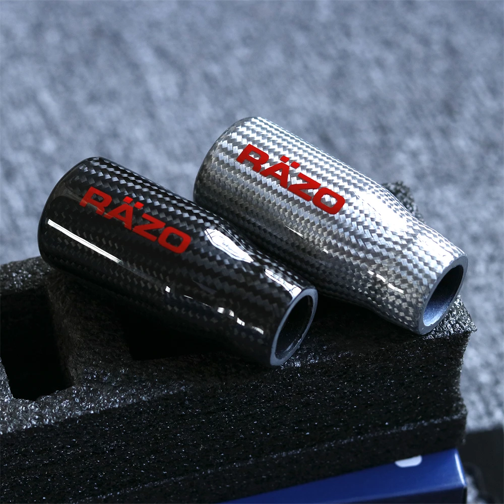 

Ручка переключения передач jdm RAZO из углеродного волокна для универсального автомобиля черная/Серебристая длина 8 см