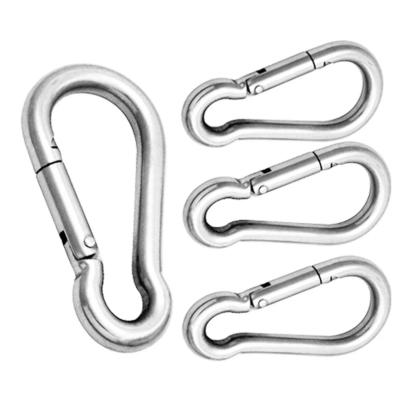 

4Pcs Outdoor Carabiners Aluminum Alloy D-ring Carabiner Spring Snap Clip Hooks Buckles Keychain Outdoor Camping Accessories