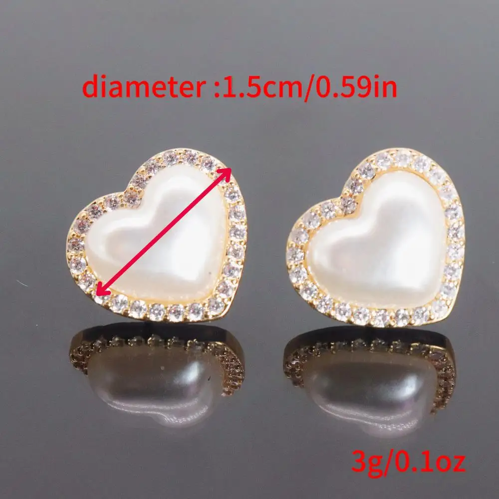 Великолепные серьги с имитацией жемчуга в форме сердца для женщин Роскошные