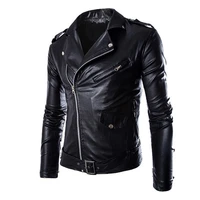 maxbarley autumn winter fashion motorcycle jackets leather fashion moto jackets men slash zipper lapel biker leather coat