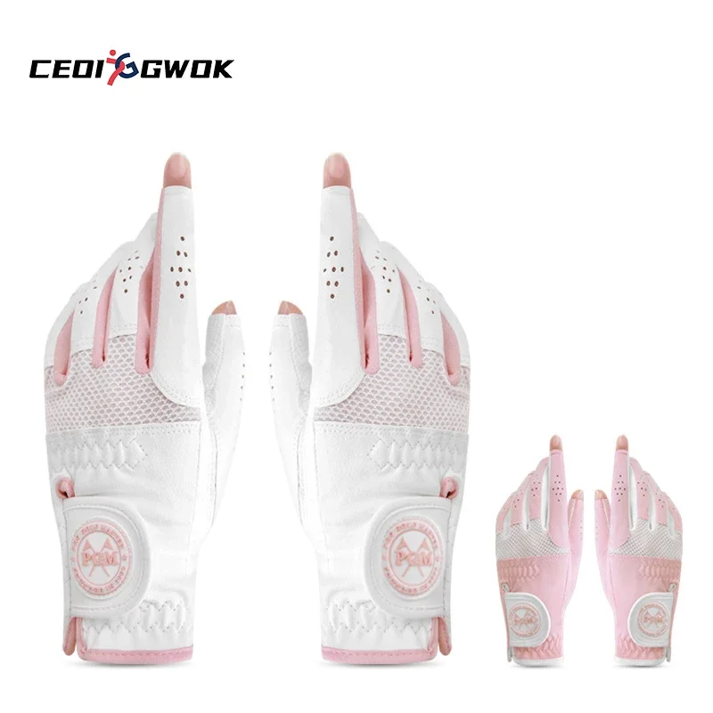 Фото CEOI GWOK Golf Gloves for Women Breathable and Moisture Wicking Fabric with Stretchable Wrist Non-slip Palm Golf Gloves №4