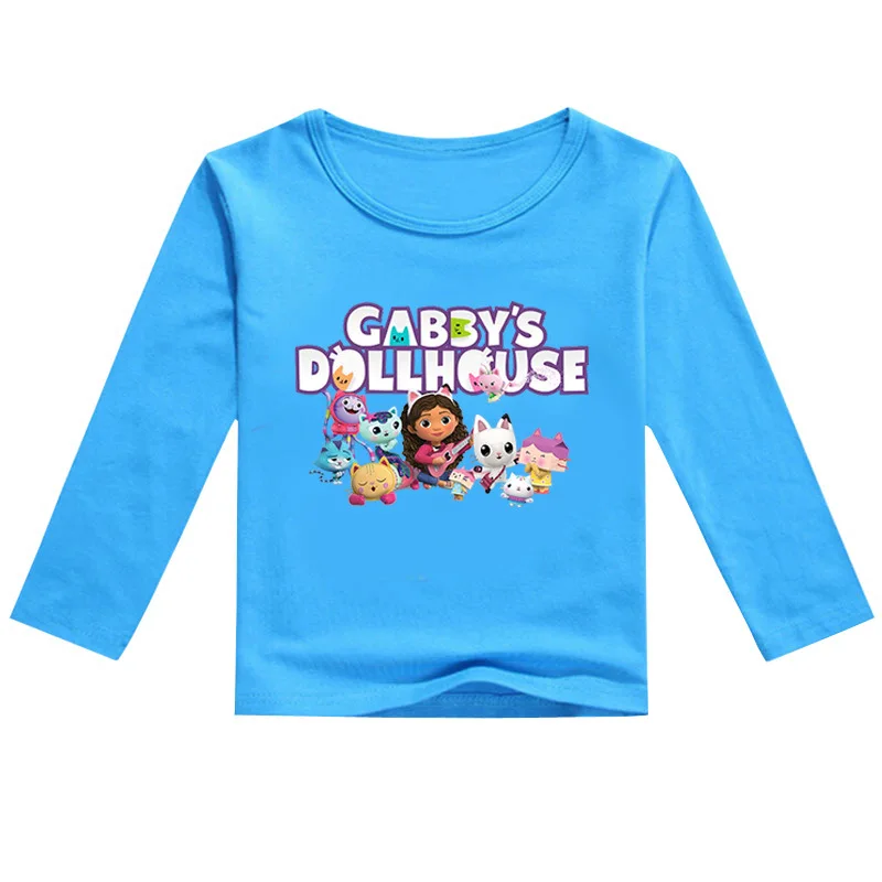 

Детская летняя футболка с длинным рукавом, с рисунком Габи, для маленьких девочек