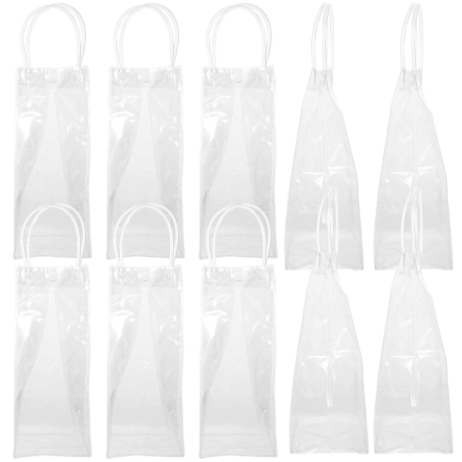 

10 PCS Transparent Tote Bag Package Supplies Party Multi-function Clear Household Portable Bottle Convenient Outdoor Gift