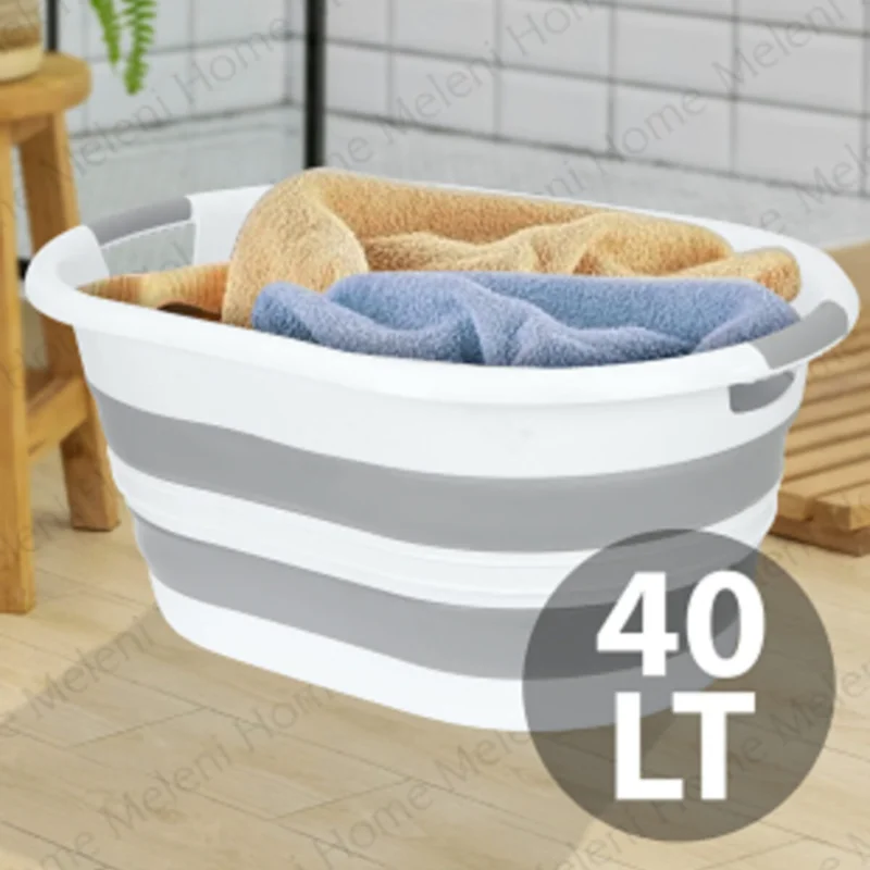 

Foldable silicone laundry basket accordion basket Home Bathroom Organizer Storage Hamper Box Bucket Toy Folding Waterproof