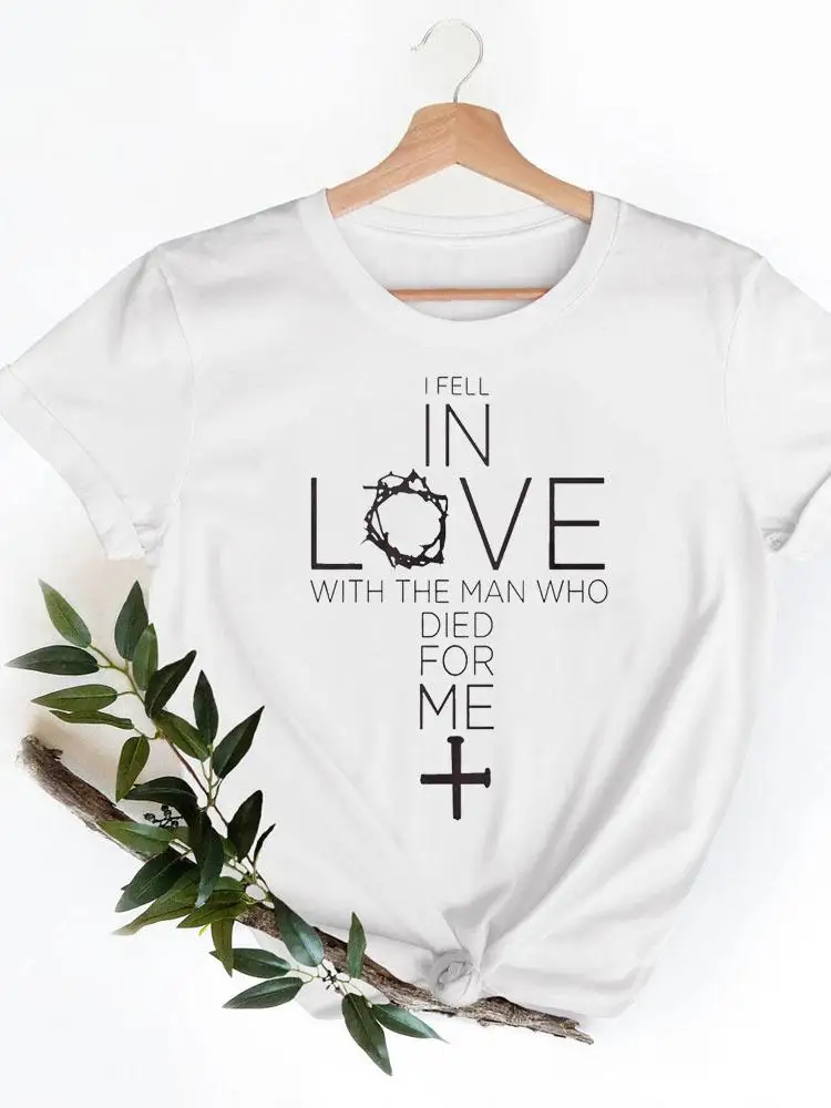 

Faith Printing 90s Letter Clothing Women T Clothes Print T-shirts Short Sleeve Ladies Summer Casual Fashion Female Graphic Tee