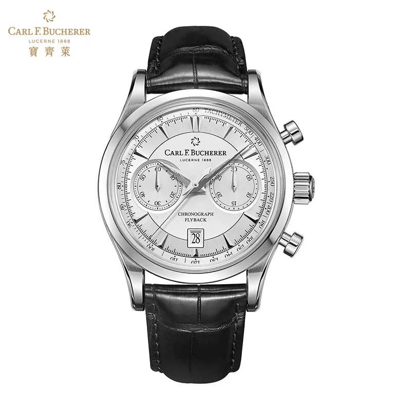 

Часы наручные Carl F.Bucherer мужские с хронографом и кожаным ремешком