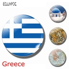 Флаг Греции, 30 мм, магнит на холодильник, карта Греции, Санторини, стеклянный купол, магнитные наклейки на холодильник, держатель для заметок, Декор