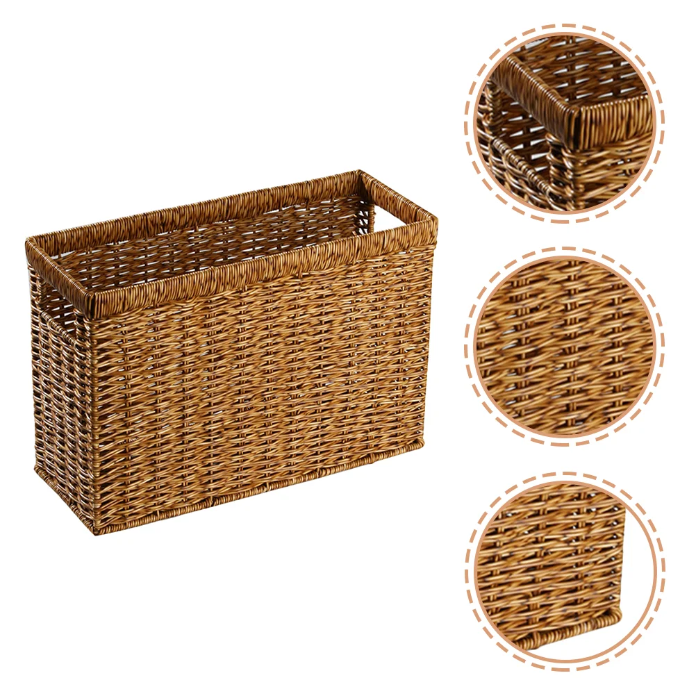 

Basket Storage Woven Rattan Box Holder Organizer Wicker Magazine Sundries Bin Baskets Muse La Jolie Hyacinth Flower Tray Makeup