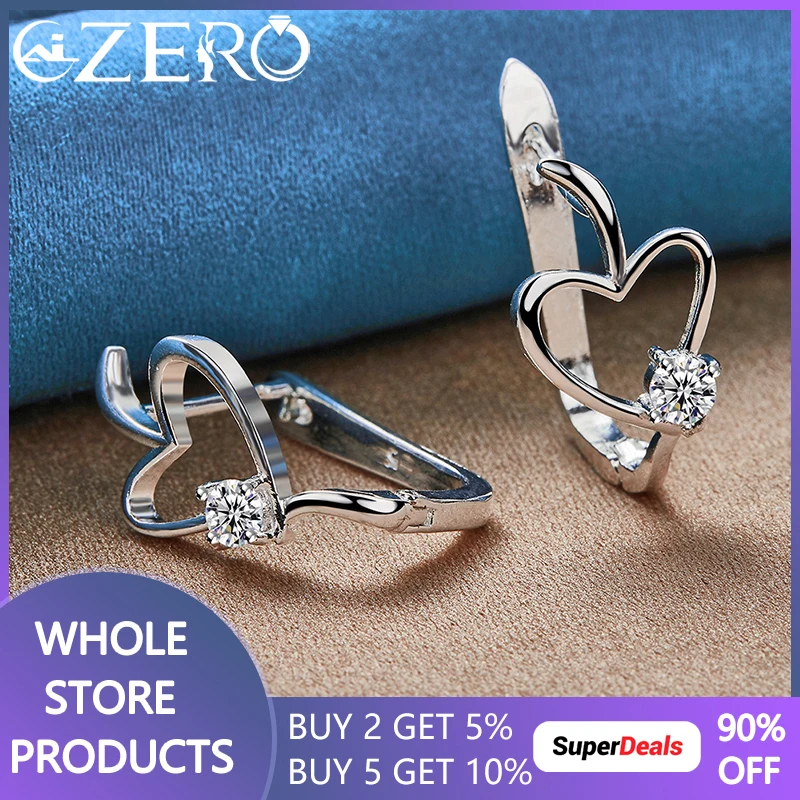 

Женские серьги из серебра 925 пробы с цирконом