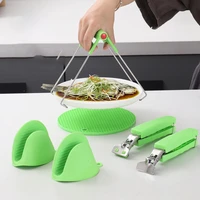 anti hot clip steamer gripper take bowl clip microwave oven tray non slip dish clip anti scraping lifter kitchen accessories