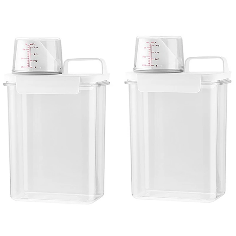 

2 шт., герметичный контейнер для стирального порошка с крышкой и ручкой, л