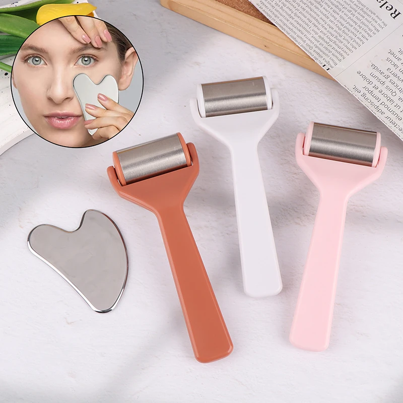 2 шт. ролик для льда лица из нержавеющей стали металлический набор инструментов