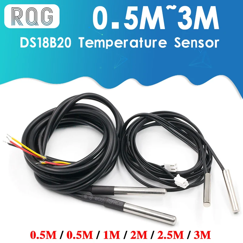 0 5 м/1 м/2 м/3 м DS18B20 DS18S20 NTC 10K 1% 3950 водонепроницаемый цифровой датчик температуры