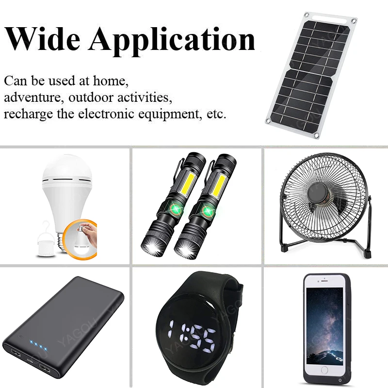 5v high power usb solar panel outdoor waterproof hike camping portable cells power bank battery solar charger for mobile phone free global shipping