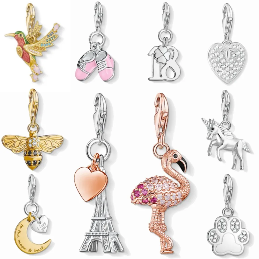 

925 Silver Character Animal Pet Shaped Charms Beads Suitable for Original Charms Bangles Lady 925 Silver DIY Fashion Gift