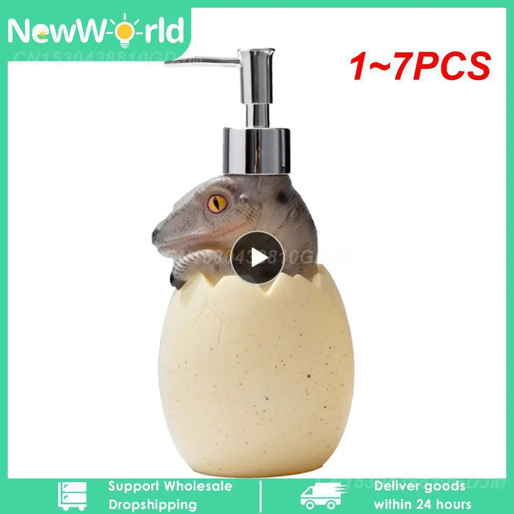 

1~7PCS Cute Dinosaur Liquid Soap Dispensers Press Type Sub-Bottling Container Prevent Leakage Environmentally for Cosmetics