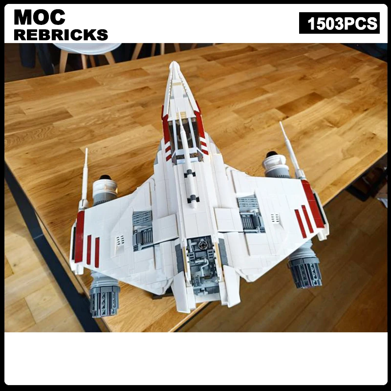 

Space War Series UCS E-Wing MOC Building Blocks Interstellar Spacecraft Assembly Model Brick Toys Children's Christmas Gifts
