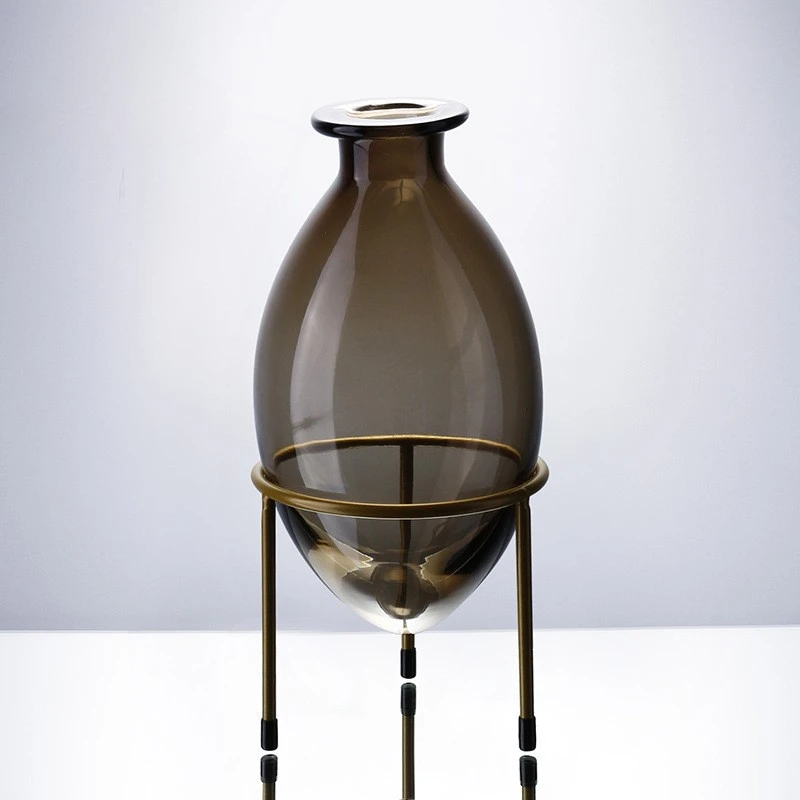 Стеклянная ваза кронштейн для прозрачных бутылок Цветочная композиция