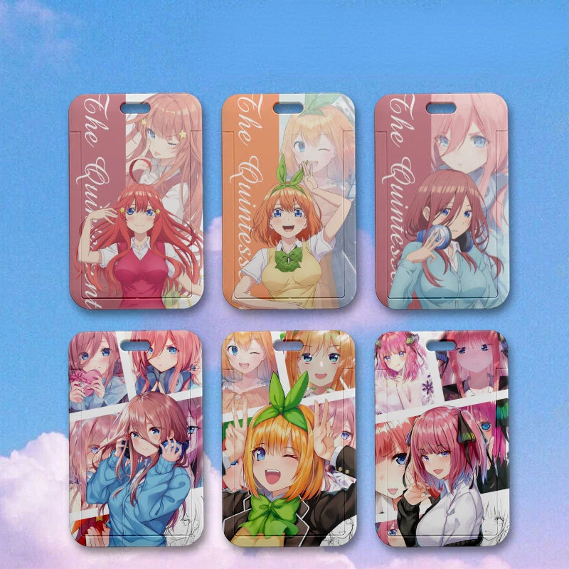 

The Quintessential Quintuplets Keychain Man Ichika Key Chain Nino Card Cover Women Pendant Anime Bus Card Set for Pants Jewelry