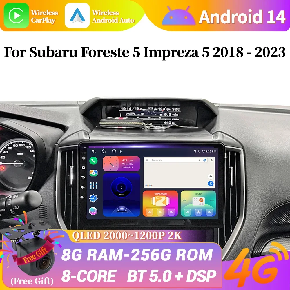 Для Subaru Forester 5 Impreza 2018-2023 Автомобильный радиоприемник Мультимедийный видеоплеер