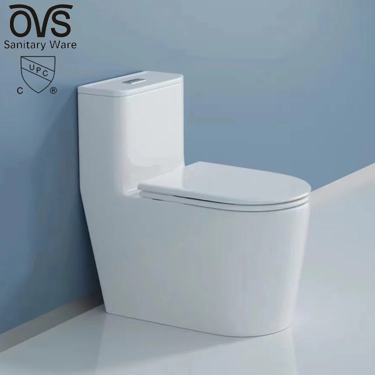Фото Унитаз-моноблок Airow OVS CUPC для коммерческого использования в Северной Америке, с S-образным сифоном, для ванной комнаты №1