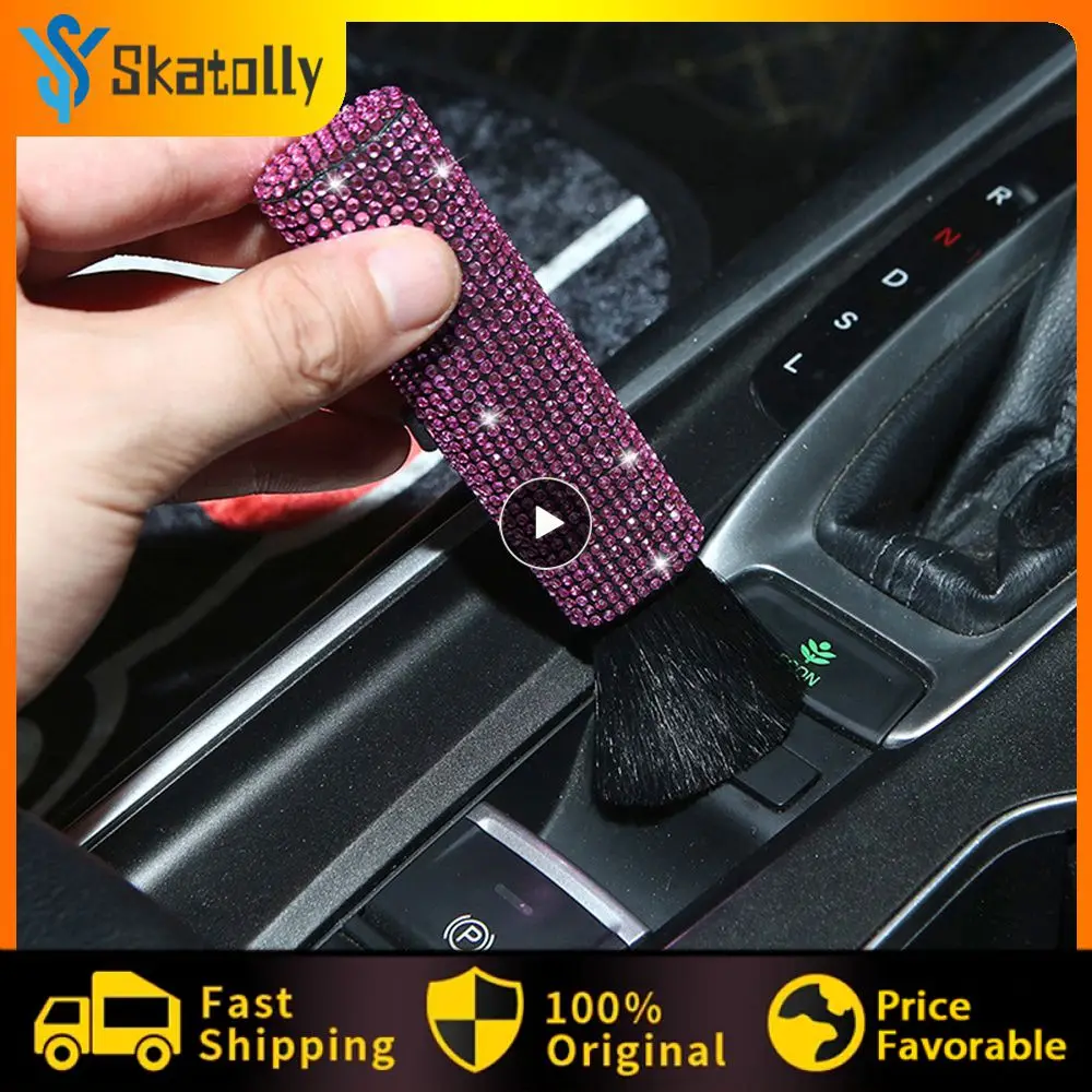 

With Synthetic Bristles Diamond Cleaning Brush Durable Multi-function Desktop Brush Dustproof Brush Car Interior Cleaning Tools