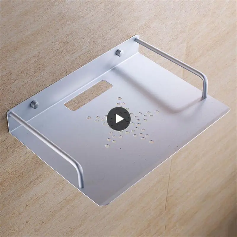 

No Glitch Convenient Stb Stand Strong Load Bearing Storage Rack Practical Single Layer Wall Hanger Shelf Does Not Rust