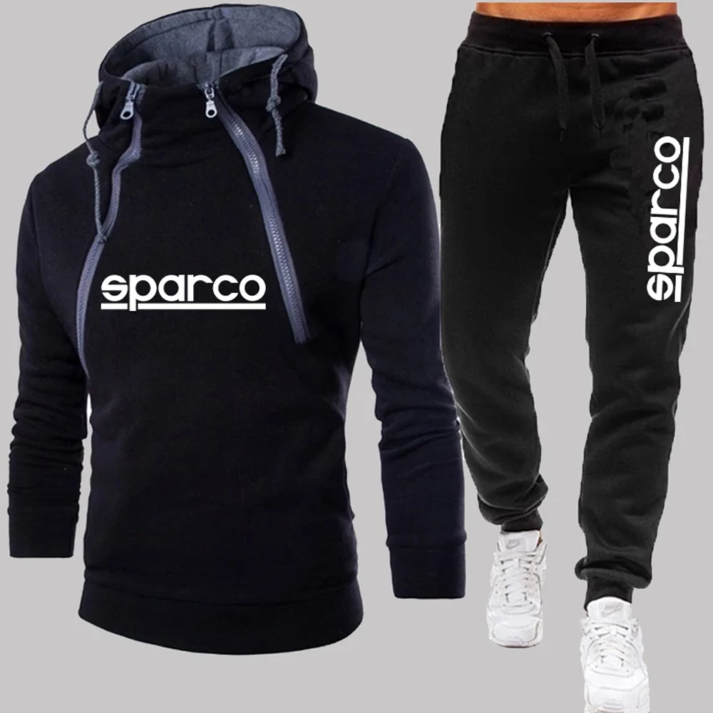 

Костюм спортивный мужской с принтом, куртка с капюшоном и брюки, на молнии, с длинным рукавом, мотоциклетная одежда, весна-осень