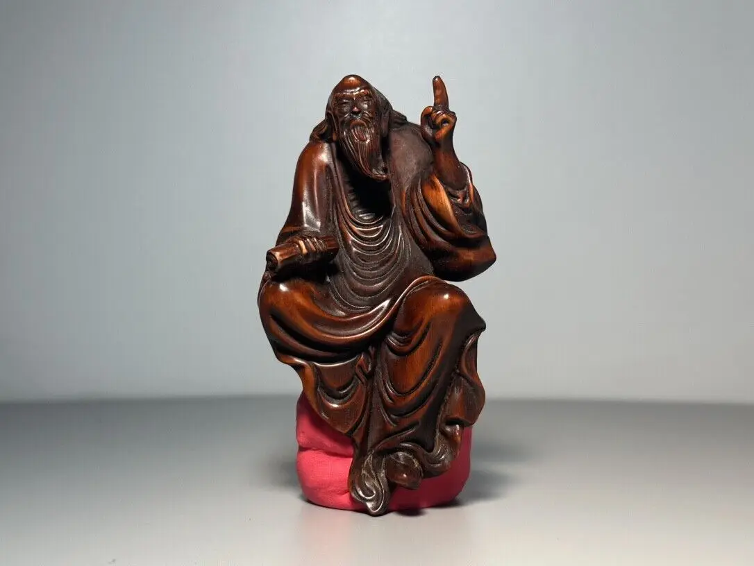 Винтажная антикварная скульптура китайская деревянная статуя деревянные резные