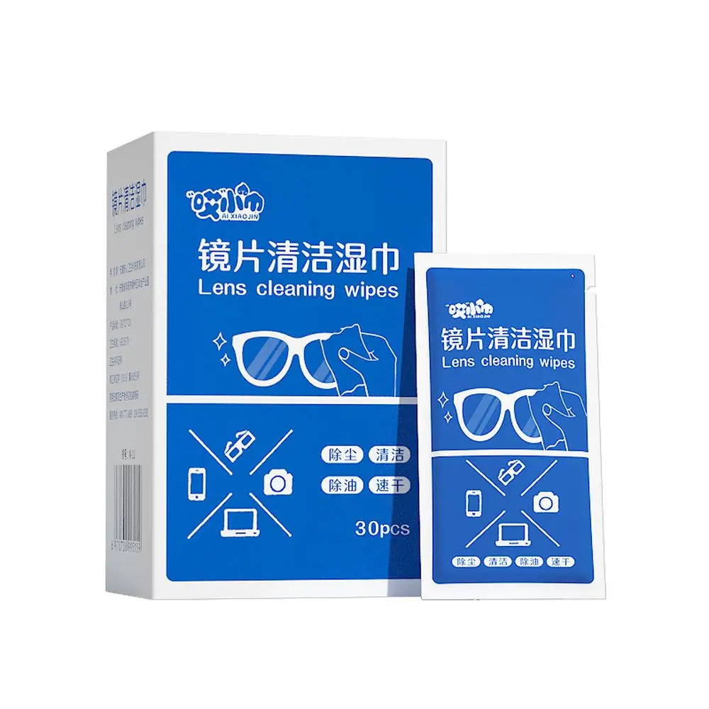 Предварительно увлажненные салфетки для линз индивидуальные чистки и экрана