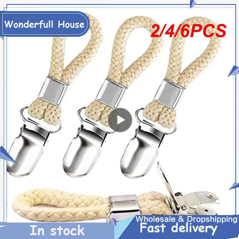 

2/4/6PCS Towel With Metal Clip Underwear Socks Drying Clothing Storage Clip Kitchen Storage Clips Bathroom Towel Clips