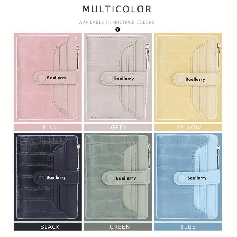 Baellerry Женский Мини-кошелек Короткий Кожаный Кошелек Для Монет Модный Стандартный