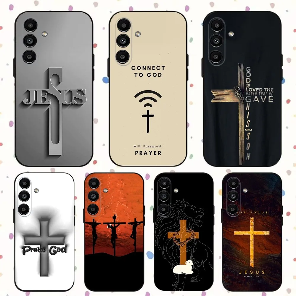 Чехол для телефона с христианским крестом Библии Иисуса Samsung S24 S21 S22 S23 S30 Ultra S20 Plus Fe